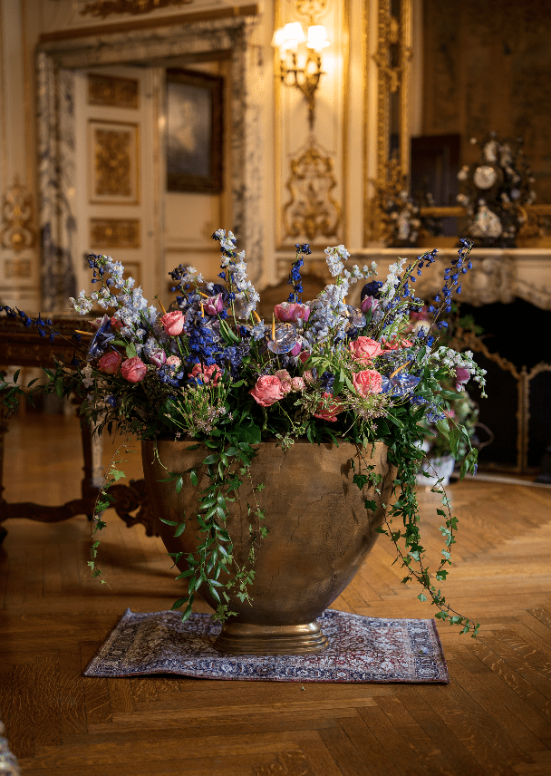 Floral beauty in an urn for Art in Bloom DC